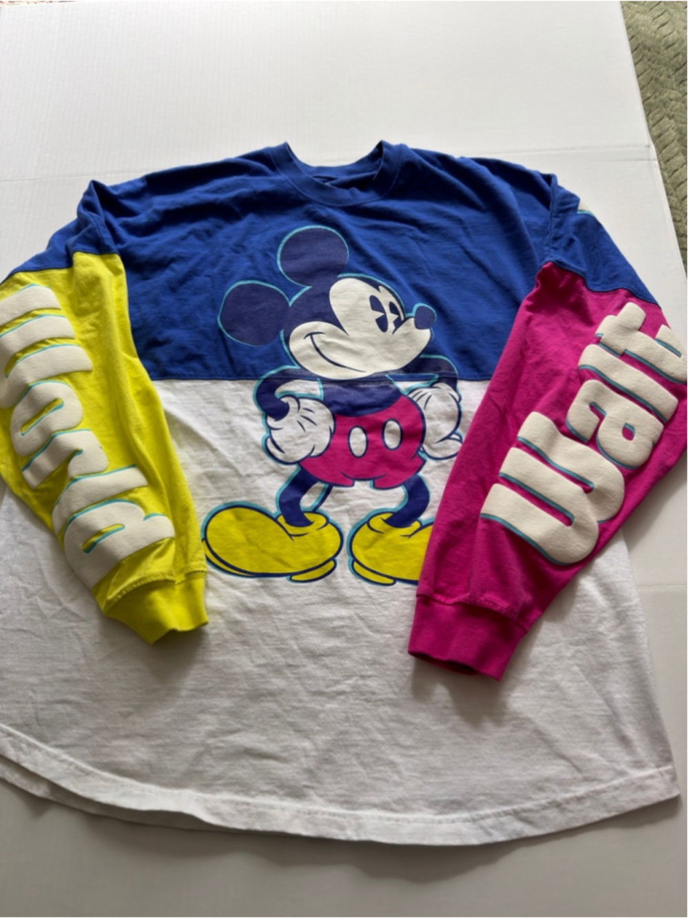 Disney Mickey Mouse retro color-block Spirit Jersey sz XXL